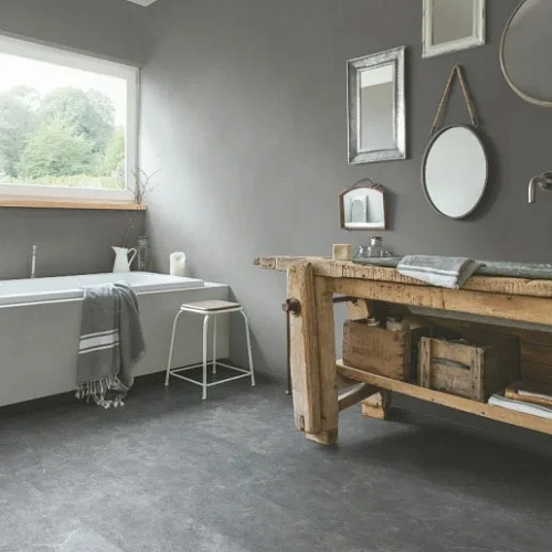 МРАМОР СЕРЫЙ КВАРЦ ВИНИЛ QUICK STEP LVT VOLCANO
