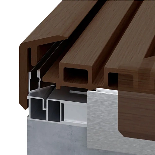 F - ПРОФИЛЬ (WPC + АЛЮМ.) WALNUT ТЕРРАСНАЯ ДОСКА  LEGRO ULTRA NATURALE в интерьере № 46168