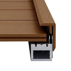 F - ПРОФИЛЬ (WPC + АЛЮМ.) TEAK