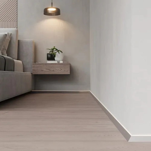 МИКРО ПЛИНТУС ЛАЙН УГЛОВОЙ СЕРЕБРИСТЫЙ ПЛИНТУС  ЛИКОРН ЛАЙН