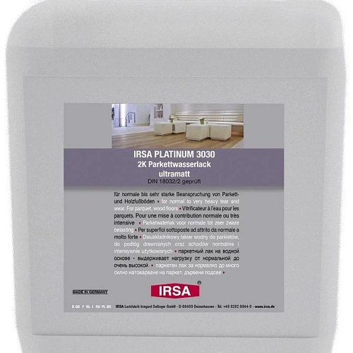 PLATINUM ЭКСТРА ПОЛИУРЕТАНОВЫЙ МАТОВЫЙ 5 л. ПАРКЕТНЫЙ ЛАК  IRSA