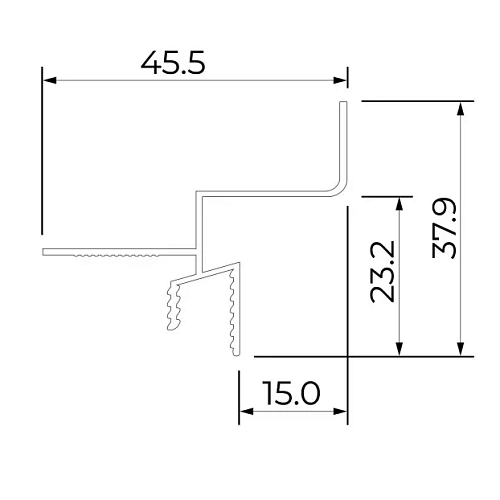 ТЕНЕВОЙ ПРОФИЛЬ ПОТОЛОЧНЫЙ ПЛИНТУС  ЛИКОРН ЛАЙН