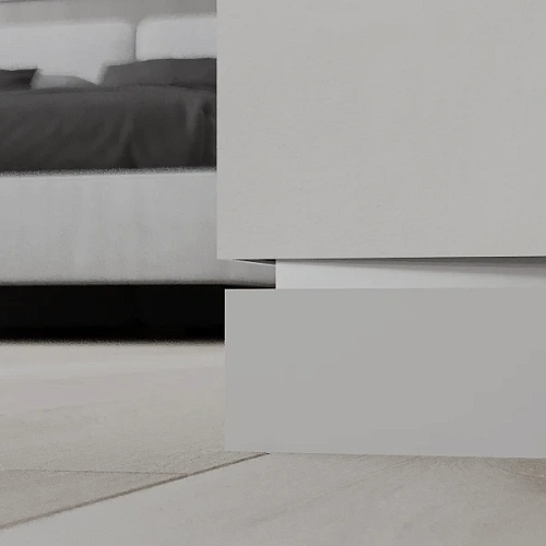 СКРЫТЫЙ ПЛИНТУС С-02.2.1 ПОД СВЕТ С ВСТАВКОЙ ПОД ПОКРАСКУ К-27.70 ПЛИНТУС  ЛИКОРН ЛАЙН