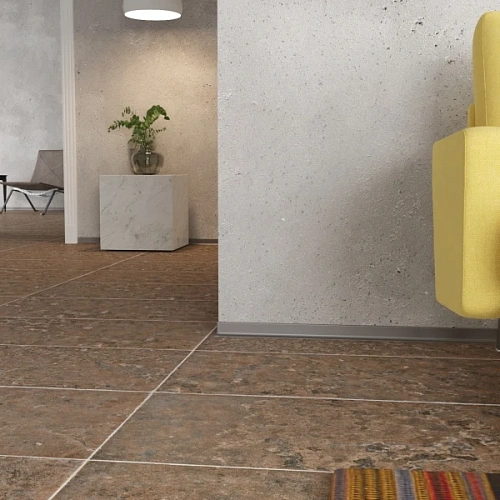 ПЛИНТУС ПЛОСКИЙ 40 мм СЕРЕБРО ПЛИНТУС  FEZARD