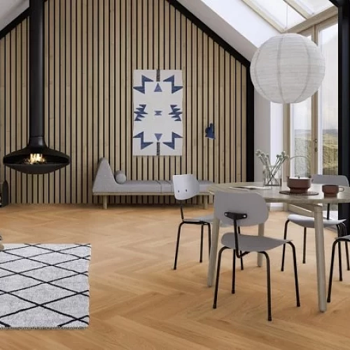 ДУБ ADAGIO ПАРКЕТНАЯ ДОСКА BOEN HERRINGBONE