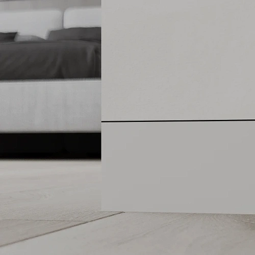 СКРЫТЫЙ ПЛИНТУС С-02.2.1 СО ВСТАВКОЙ ПОД ПОКРАСКУ К-27.80 ПЛИНТУС  ЛИКОРН ЛАЙН