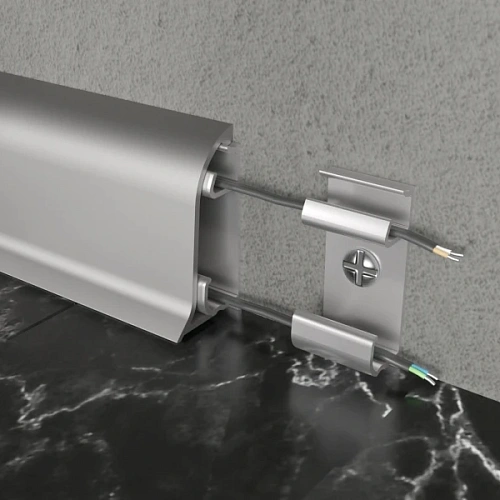 КРЕПЁЖНАЯ КЛИПСА АЛЮМ. ПЛИНТУС  FEZARD