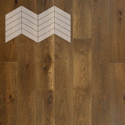 ДУБ РУСТИК ЛОФТ 60° ИНЖЕНЕРНАЯ ДОСКА LAB ARTE ФРАНЦУЗСКАЯ ЁЛКА CHEVRON для пола