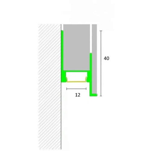 ПРОФИЛЬ ДЛЯ ГКЛ СВЕТОДИОДНЫЙ ПЛИНТУС  FEZARD