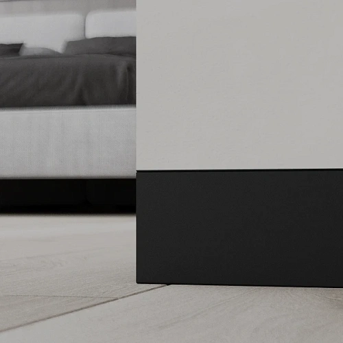 СКРЫТЫЙ ПЛИНТУС С КАБЕЛЬ-КАНАЛОМ СЕРЕБРИСТЫЙ МАТОВЫЙ ПЛИНТУС  ЛИКОРН ЛАЙН