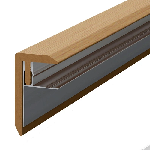 F - ПРОФИЛЬ (WPC + АЛЮМ.) GOLDEN MAPLE ФАСАДНАЯ ДОСКА  LEGRO NATURAL WALL PANELS № 46189