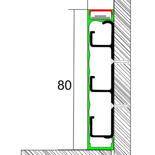 КРЕПЁЖНАЯ КЛИПСА АЛЮМИНИЕВАЯ С NS-C110 ПЛИНТУС  FEZARD