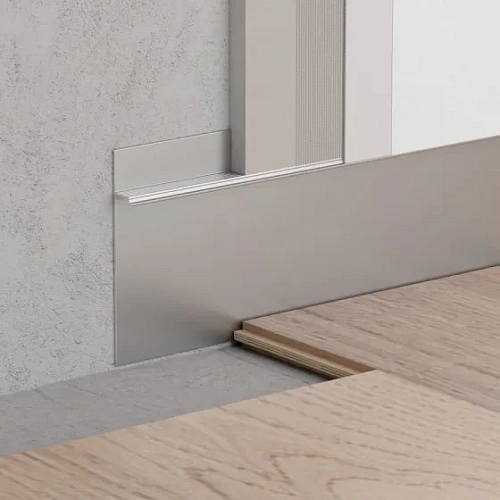 СКРЫТЫЙ ПЛИНТУС С-01.2.1 СО ВСТАВКОЙ ПОД ПОКРАСКУ К-27.80 ПЛИНТУС  ЛИКОРН ЛАЙН