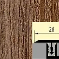 СТЫК Т-ОБРАЗНЫЙ ОРЕХ МИЛАНСКИЙ ПОРОГИ  РУССКИЙ ПРОФИЛЬ фото напольных порожков