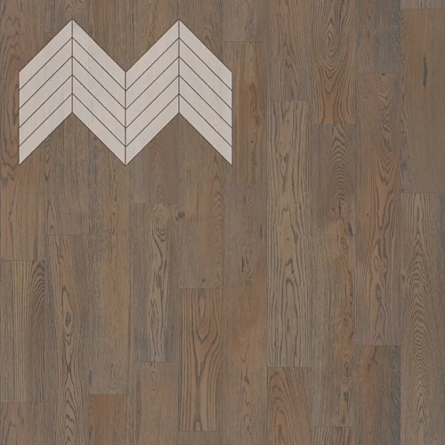 ДУБ СЕЛЕКТ ГРИС ИНЖЕНЕРНАЯ ДОСКА LAB ARTE ФРАНЦУЗСКАЯ ЁЛКА CHEVRON для пола