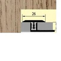 СТЫК Т-ОБРАЗНЫЙ ДУБ БЛЭКФОРД ПОРОГИ  РУССКИЙ ПРОФИЛЬ фото напольных порожков