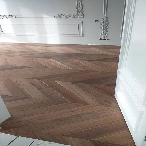 ОРЕХ АМЕРИКАНСКИЙ ИНЖЕНЕРНАЯ ДОСКА HM FLOORING ФРАНЦУЗСКАЯ ЁЛКА для пола