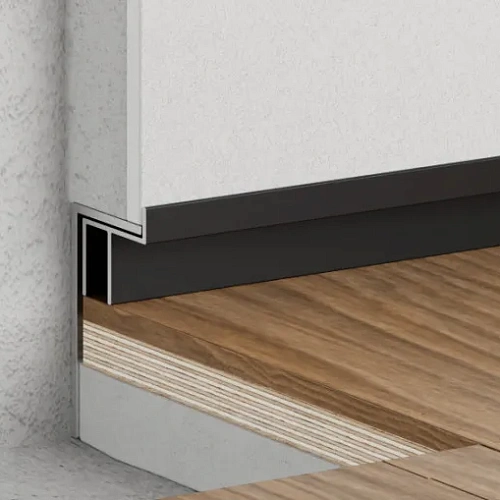 УГЛОВОЙ ПРОФИЛЬ ДЛЯ МОНТАЖА СЕРЕБРИСТЫЙ МАТОВЫЙ ПЛИНТУС  ЛИКОРН ЛАЙН