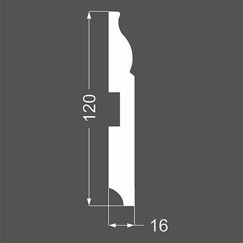 Р 3.120.16 ПЛИНТУС  МДФ ЛИКОРН