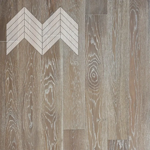 ДУБ НАТУР СОСТАРЕННЫЙ ВЫБЕЛЕННЫЙ ИНЖЕНЕРНАЯ ДОСКА LAB ARTE ФРАНЦУЗСКАЯ ЁЛКА CHEVRON для пола