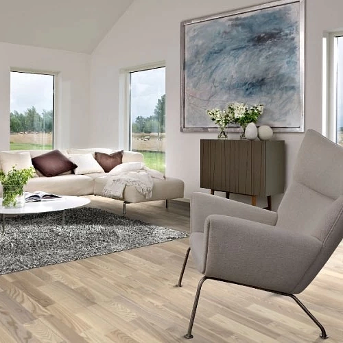 ASH PLUTON WHITE OILED ПАРКЕТНАЯ ДОСКА POLARWOOD SPACE