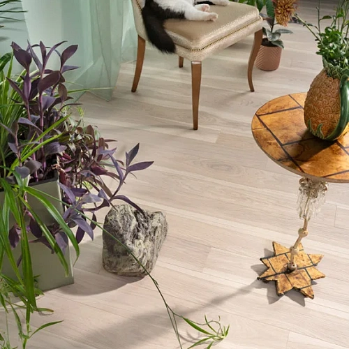 Белоснежный ПАРКЕТНАЯ ДОСКА COSWICK ТРЁХСЛОЙНАЯ Вековые традиции дуб