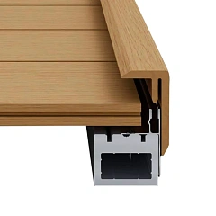 F - ПРОФИЛЬ (WPC + АЛЮМ.) MAPLE