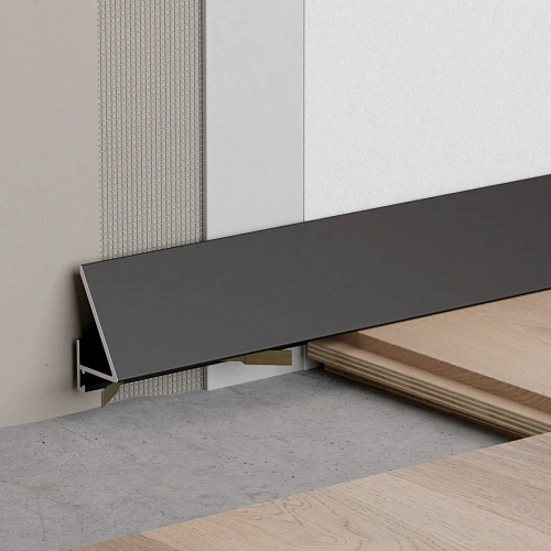 МИКРО ПЛИНТУС ЛАЙН УГЛОВОЙ ЧЁРНЫЙ ПЛИНТУС  ЛИКОРН ЛАЙН