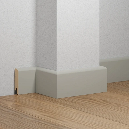 K-02 СЕРЫЙ ШЁЛК ПЛИНТУС  МДФ ЛИКОРН