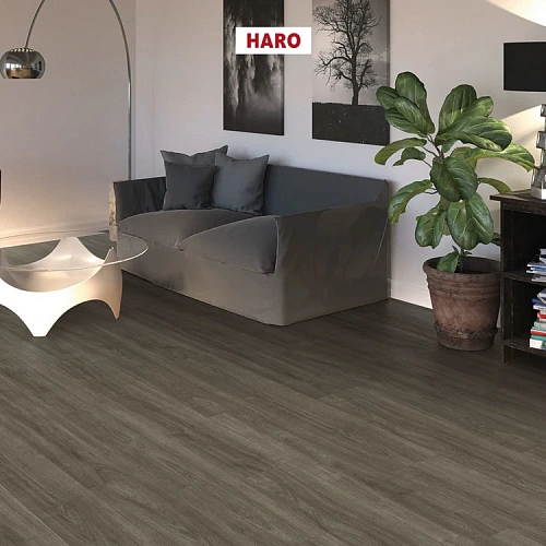 ДУБ ЭЛЕГАНЗА АНТИЧНЫЙ СЕРЫЙ ЛАМИНАТ  HARO  TRITTY 200 AQUA GRAN VIA ламинат для пола
